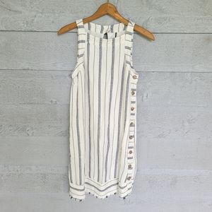 Anthropologie Akemi +Kin Claudia Navy and Cream Striped Dress Size 0